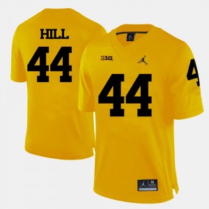 Michigan Wolverines Delano Hill Jersey Mens Yellow #44 College Football