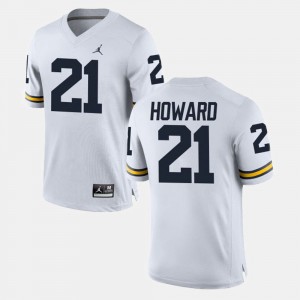 Michigan Wolverines desmond Howard Jersey White For Men's #21 College Football