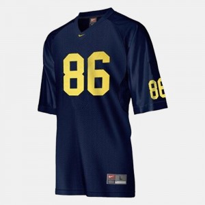Michigan Wolverines Mario Manningham Jersey For Men Blue #86 College Football