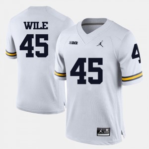 Michigan Wolverines Matt Wile Jersey #45 For Men College Football White