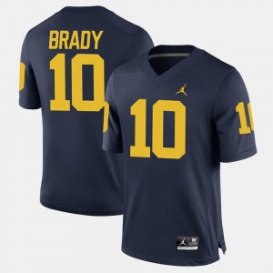 Michigan Wolverines Tom Brady Jersey Mens Navy #10 Alumni Football Game