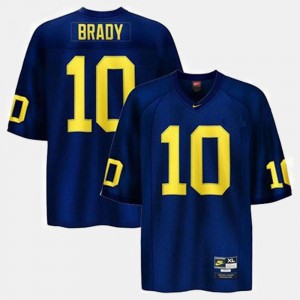 Michigan Wolverines Tom Brady Jersey For Men's #10 Blue College Football