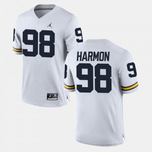 Michigan Wolverines Tom Harmon Jersey #98 For Men White Alumni Football Game