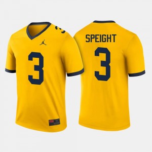 Michigan Wolverines Wilton Speight Jersey For Men #3 Maize College Football