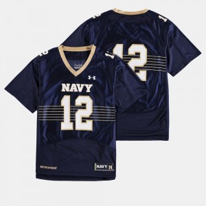 Navy Midshipmen Jersey College Football Kids #12 Navy