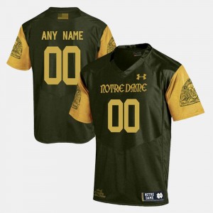 Notre Dame Fighting Irish Custom Jersey Olive Green For Men College Limited Football #00