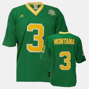 Notre Dame Fighting Irish Joe Montana Jersey College Football Green Mens #3