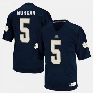 Notre Dame Fighting Irish Nyles Morgan Jersey College Football #5 For Men's Blue