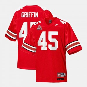 Ohio State Buckeyes Archie Griffin Jersey Red College Football #45 Youth