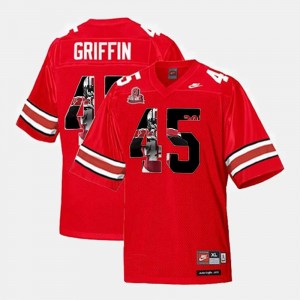 Ohio State Buckeyes Archie Griffin Jersey For Men #45 Throwback Scarlet