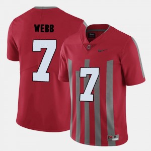 Ohio State Buckeyes Damon Webb Jersey Red #7 College Football For Men