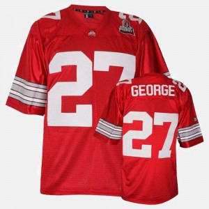 Ohio State Buckeyes Eddie George Jersey Youth(Kids) Red College Football #27