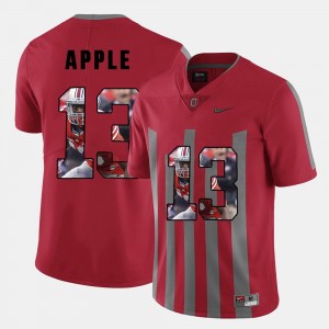 Ohio State Buckeyes Eli Apple Jersey #13 For Men's Red Pictorial Fashion