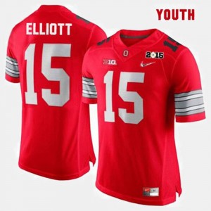 Ohio State Buckeyes Ezekiel Elliott Jersey Red College Football #15 Kids