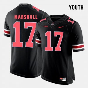 Ohio State Buckeyes Jalin Marshall Jersey #17 Black Kids College Football
