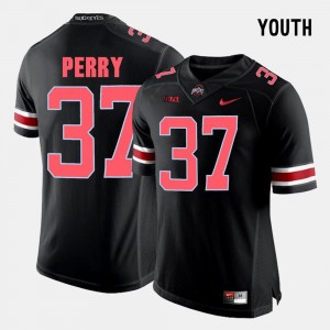 Ohio State Buckeyes Joshua Perry Jersey Youth Black College Football #37