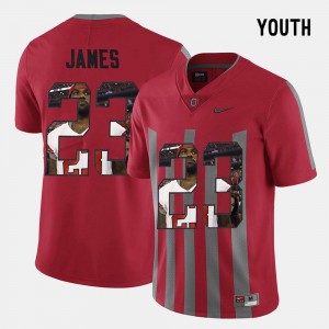 Ohio State Buckeyes Lebron James Jersey #23 Red Pictorial Fashion For Kids