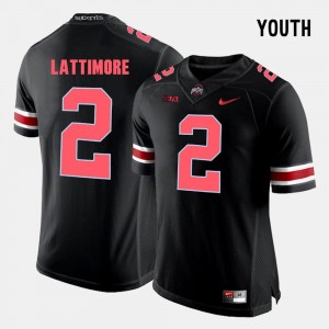 Ohio State Buckeyes Marshon Lattimore Jersey Black College Football Kids #2