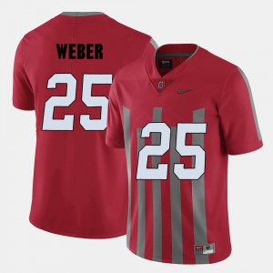 Ohio State Buckeyes Mike Weber Jersey Men #25 College Football Red