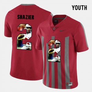 Ohio State Buckeyes Ryan Shazier Jersey Red Youth(Kids) #2 Pictorial Fashion