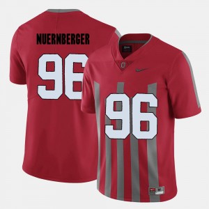Ohio State Buckeyes Sean Nuernberger Jersey College Football #96 Red For Men