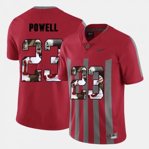 Ohio State Buckeyes Tyvis Powell Jersey Pictorial Fashion #23 Red Men's