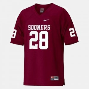 Oklahoma Sooners Adrian Peterson Jersey Red #28 College Football For Men