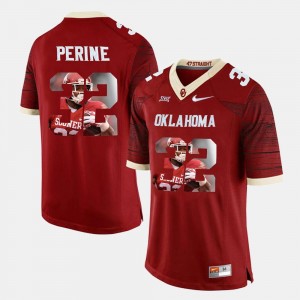 Oklahoma Sooners Samaje Perine Jersey Player Pictorial Mens Crimson #32