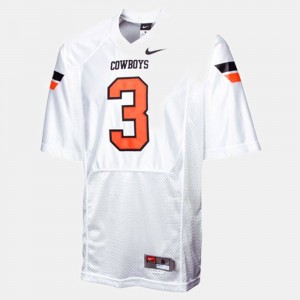 Oklahoma State Cowboys and Cowgirls Brandon Weeden Jersey Youth College Football White #3
