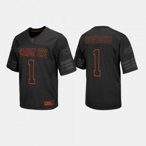Oklahoma State Cowboys and Cowgirls Jersey Men's College Football #1 Black