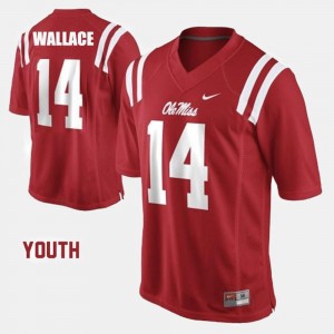 Ole Miss Rebels Bo Wallace Jersey #14 College Football Youth(Kids) Red