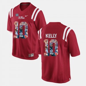 Ole Miss Rebels Chad Kelly Jersey Red Men's Player Pictorial #10
