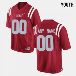 Ole Miss Rebels Customized Jersey College Limited Football #00 Youth Red