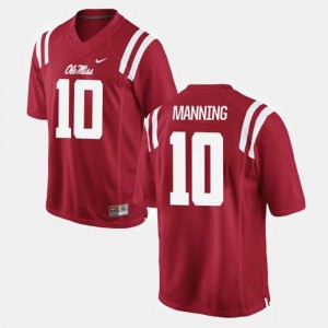 Ole Miss Rebels Eli Manning Jersey Red #10 Kids College Football