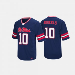 Ole Miss Rebels Jersey Hail Mary II Navy #10 For Men