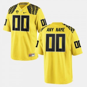 Oregon Ducks Customized Jerseys Yellow Men's #00 College Limited Football