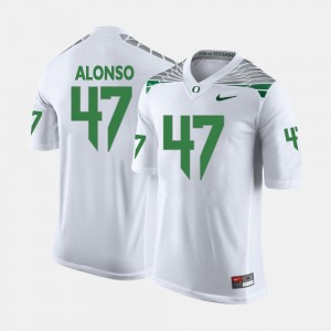 Oregon Ducks Kiko Alonso Jersey For Men's White #47 College Football