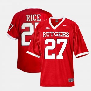 Rutgers Scarlet Knights Ray Rice Jersey College Football For Men Red #27