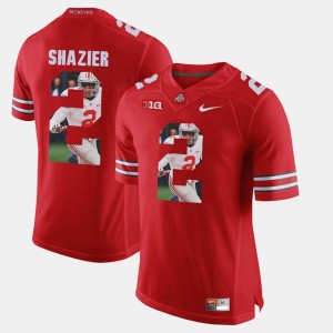 Ohio State Buckeyes Ryan Shazier Jersey Pictorial Fashion #2 Men's Scarlet