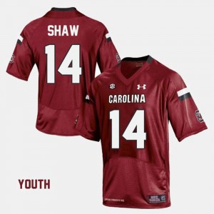 South Carolina Gamecocks Connor Shaw Jersey #14 Kids College Football Red