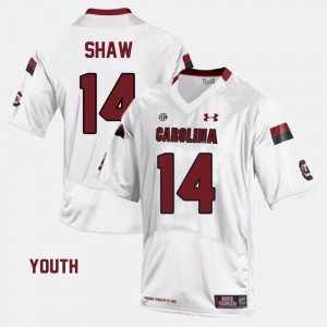 South Carolina Gamecocks Connor Shaw Jersey White #14 College Football Youth