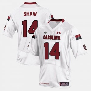 South Carolina Gamecocks Connor Shaw Jersey #14 College Football White Men's