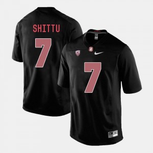 Stanford Cardinal Aziz Shittu Jersey #7 Black For Men College Football