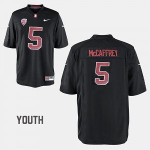 Stanford Cardinal Christian McCaffrey Jersey Black For Kids College Football #5
