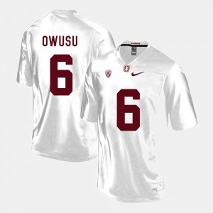 Stanford Cardinal Francis Owusu Jersey White Mens College Football #6