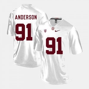 Stanford Cardinal Henry Anderson Jersey #91 White College Football Men