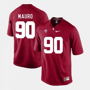 Stanford Cardinal Josh Mauro Jersey #90 Cardinal For Men College Football