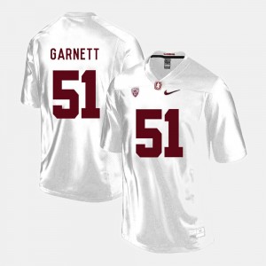 Stanford Cardinal Joshua Garnett Jersey White College Football For Men #51