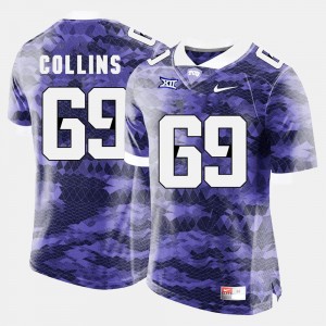 TCU Horned Frogs Aviante Collins Jersey Purple Men's #69 College Football
