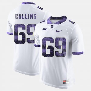 TCU Horned Frogs Aviante Collins Jersey #69 Men College Football White